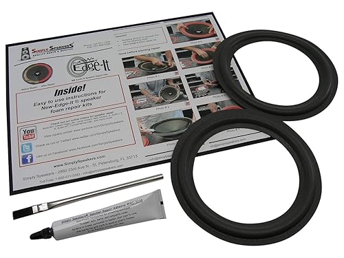 Standard 6 Inch Foam Speaker Repair Kit, OD 5.5 Inch, ID 4 Inch, FSK-6Ji (Pair)