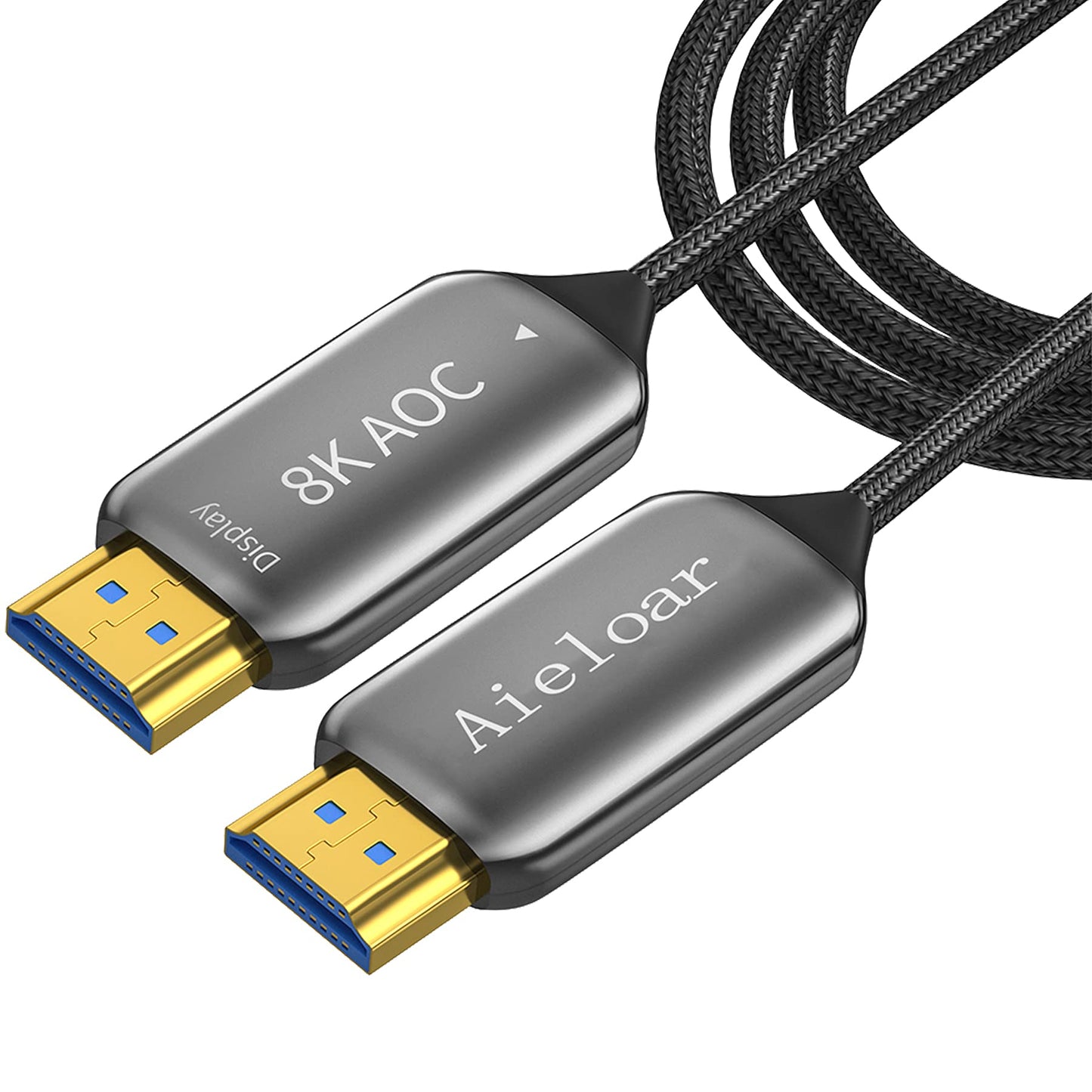 Aieloar Fiber Optic HDMI 2.1 Cable 100ft, 8K HDMI Cable 60Hz Support with Ultra High Speed 48Gbps,4K@120Hz,Dynamic HDR10,eARC,HDCP2.2