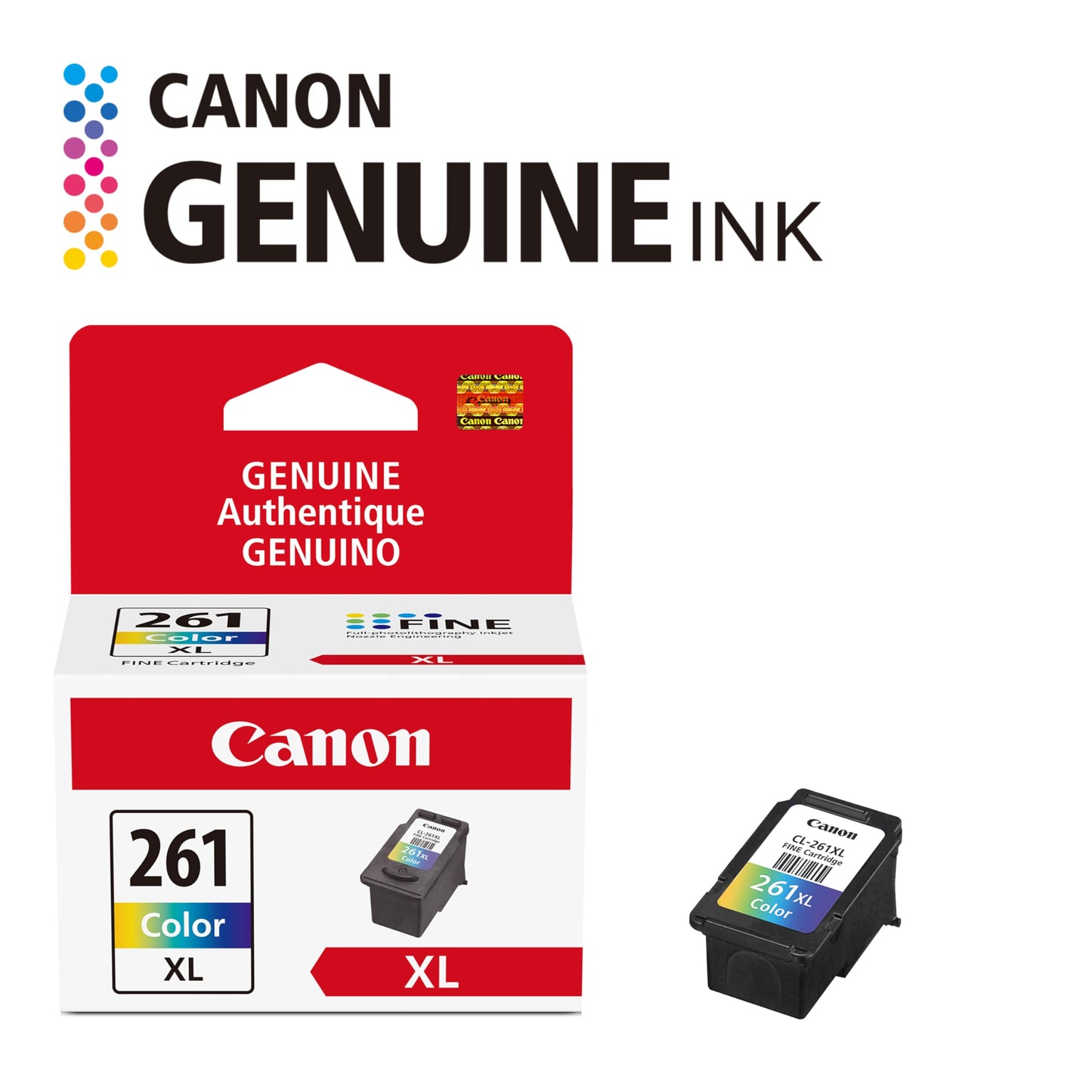 CanonCL-261 XL Genuine Color Ink Cartridge, Compatible with TS5320/6420/6420a,TR7020/7020a