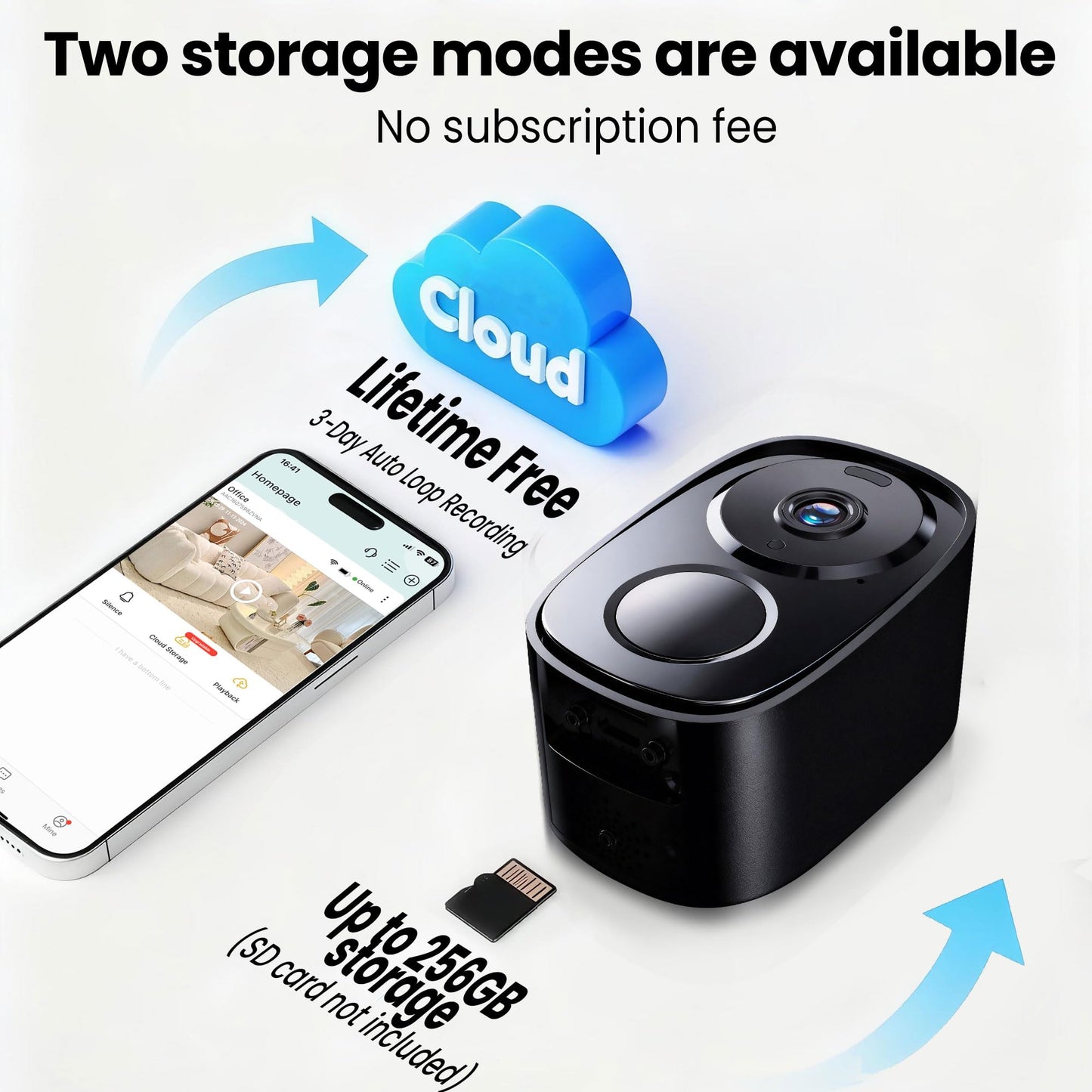 2026 Enhanced 2K UHD Security Cameras Wireless Outdoor - Free Cloud & SD Storage, Dual-Band WiFi 2.4G/5G, Full-Color Night Vision, 6-Month Battery
