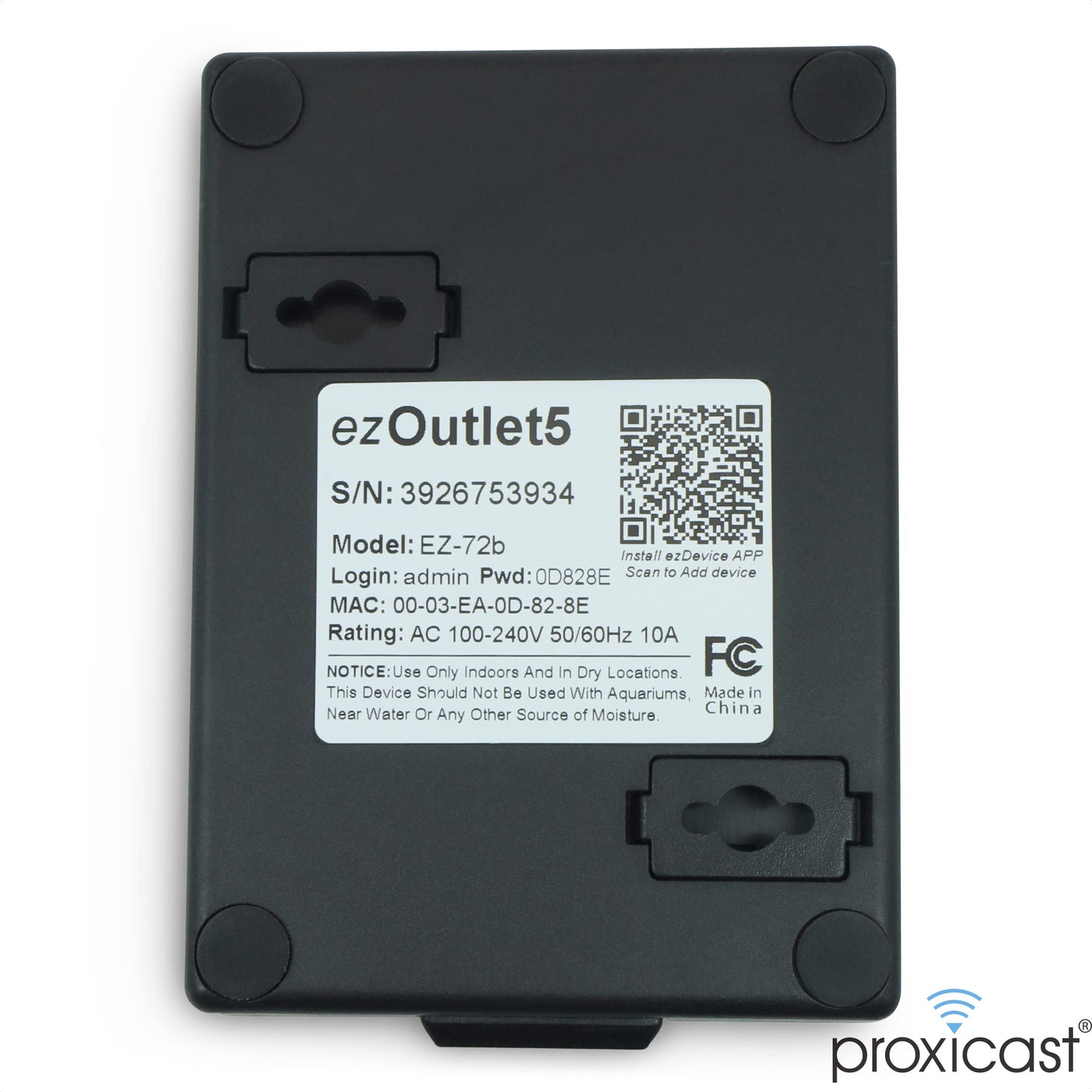 ezOutlet5 - Internet Enabled IP & Wi-Fi Remote Power Switch with Automatic Reboot - iOS | Android | Cloud | Web Controllable - Single AC Power Outlet