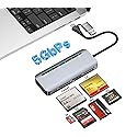 CFast Card Reader 6-in-1, USB 3.0 Multi Card Reader for CFast/CF/SD/TF/XD/MS, Simultaneous Read 6 Cards, 5Gbps High-Speed Data Transfer, Aluminum