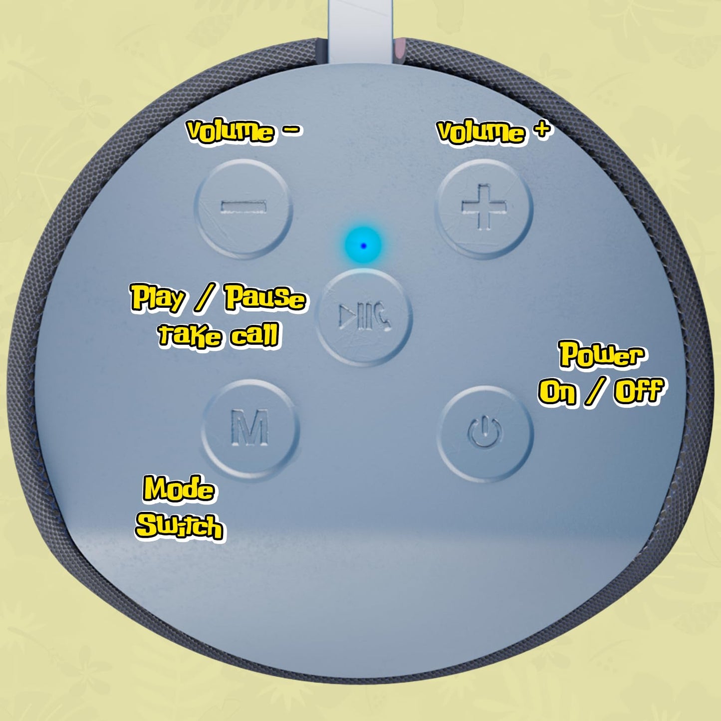 iJoy Disney Lilo and Stitch Wireless Bluetooth Speaker- Splashproof Rechargeable Wireless Speaker with 3 Hours Playtime/SD Slot/FM Radio- Stitch