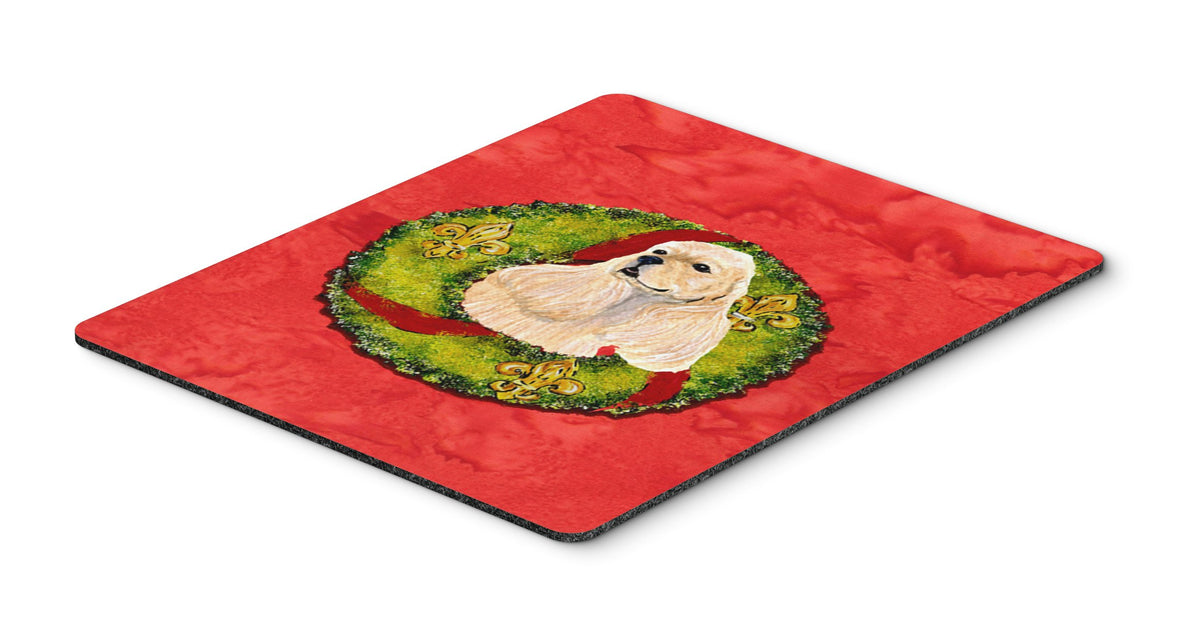 Caroline's Treasures SS4209MP "Cocker Spaniel Cristmas Wreath Mouse Pad, Hot Pad or Trivet" for Home Office Gaming Working Computers Laptop Mouse