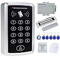 OBO HANDS Stand-Alone Door Access Control System Kit with 180kg/350lbs Electric Magnetic Lock, DC12V/3A Power Supply, Door Exit Button, 10pcs RFID EM