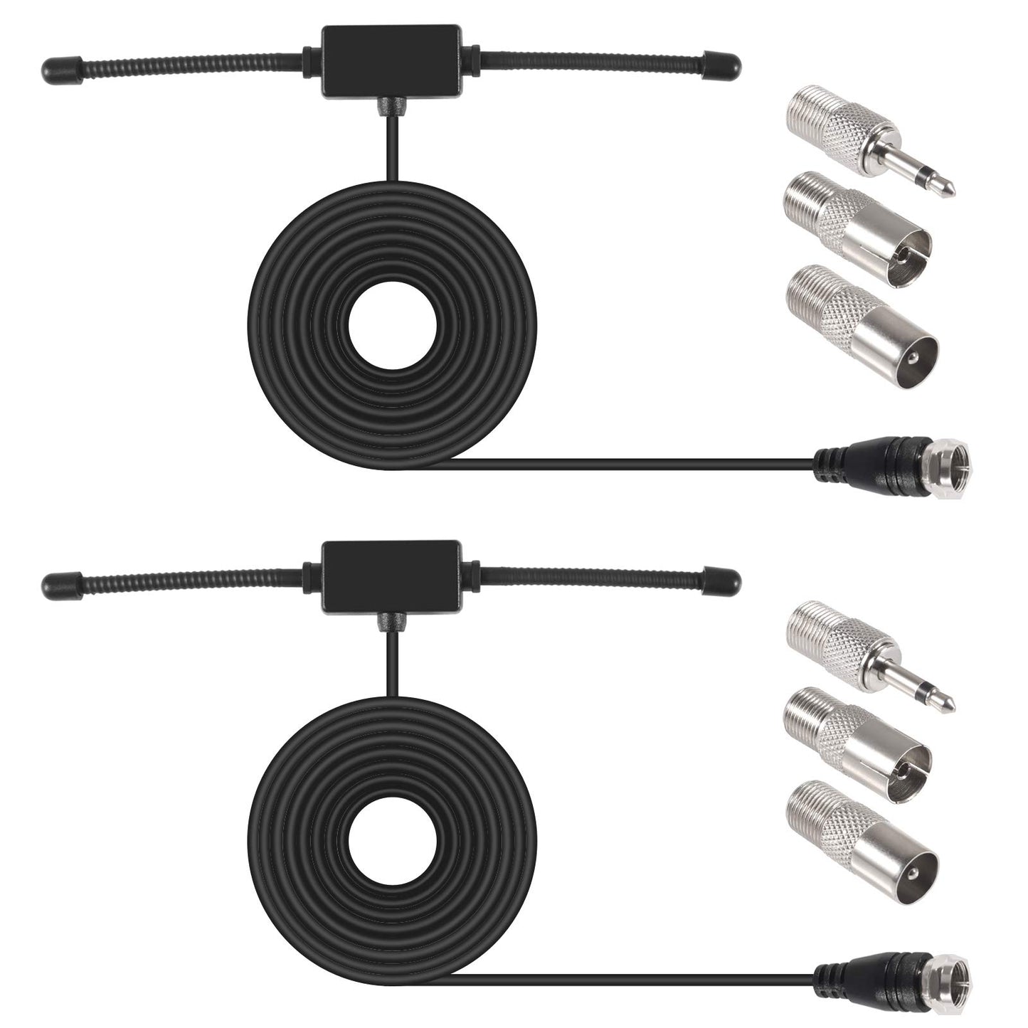2pcs FM Radio Antenna FM Dipole Antenna FM Antenna for Stereo Receiver Indoor Most Music System FM Radio Home Stereo Receiver AV Audio Vedio Home