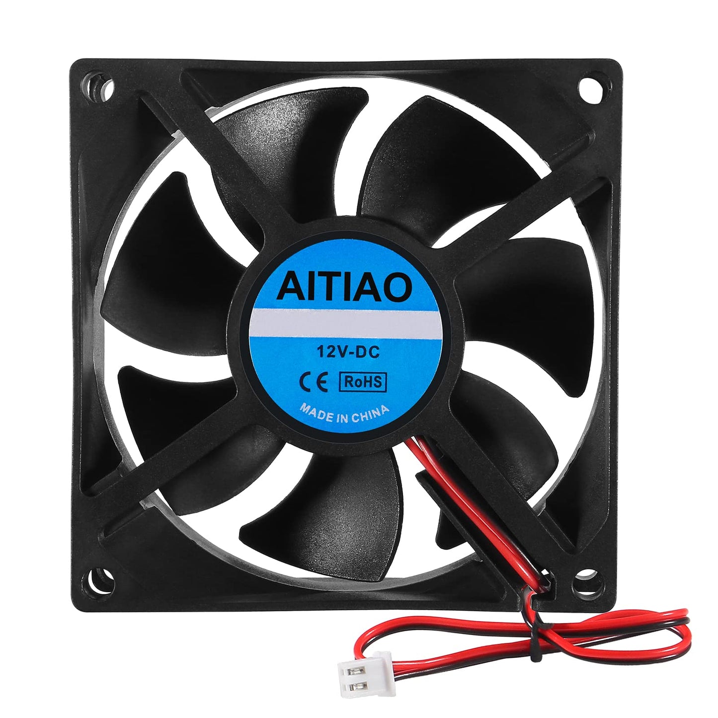 AITIAO 4PCS 8025 Dual Ball Bearing Quiet Computer Case Fan 12V DC 80mm 80mm 25mm High Speed Muffin Cooling Fans for 3D Printer Computer Case Fan CPU