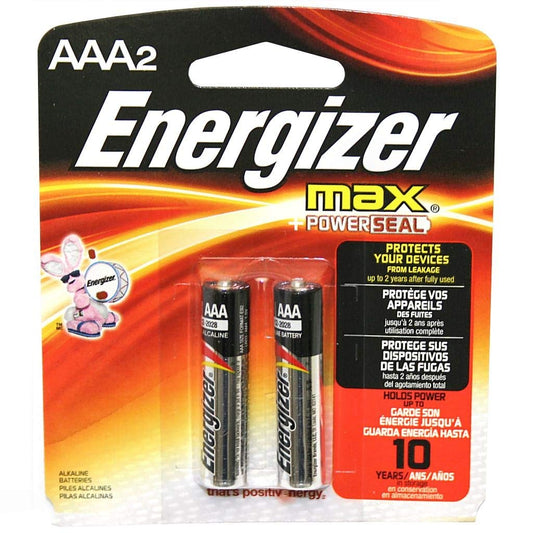 Energizer Max Alkaline Batteries AAA 2 Each