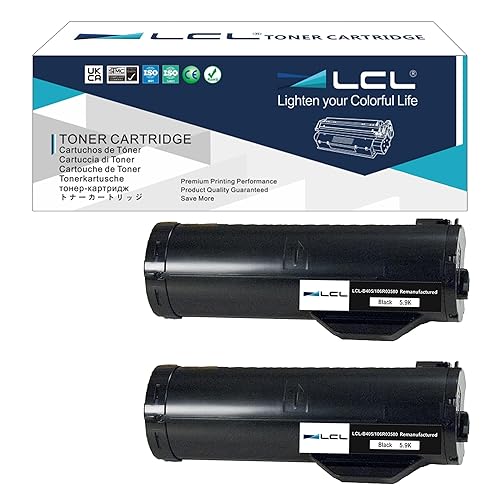 LCL B400 B405 Black Toner Cartridge Replacement for Xerox 106R03580 for VersaLink B405 B400 B400DN B400N B405DN Printers (2-Pack)