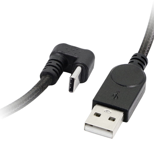 GELRHONR USB Type C Cable U Shape,180 Degree Angle USB C Nylon Braided Fast Data Sync Charging Cord USB A to USB-C Fast Charger Wire for Most Type C