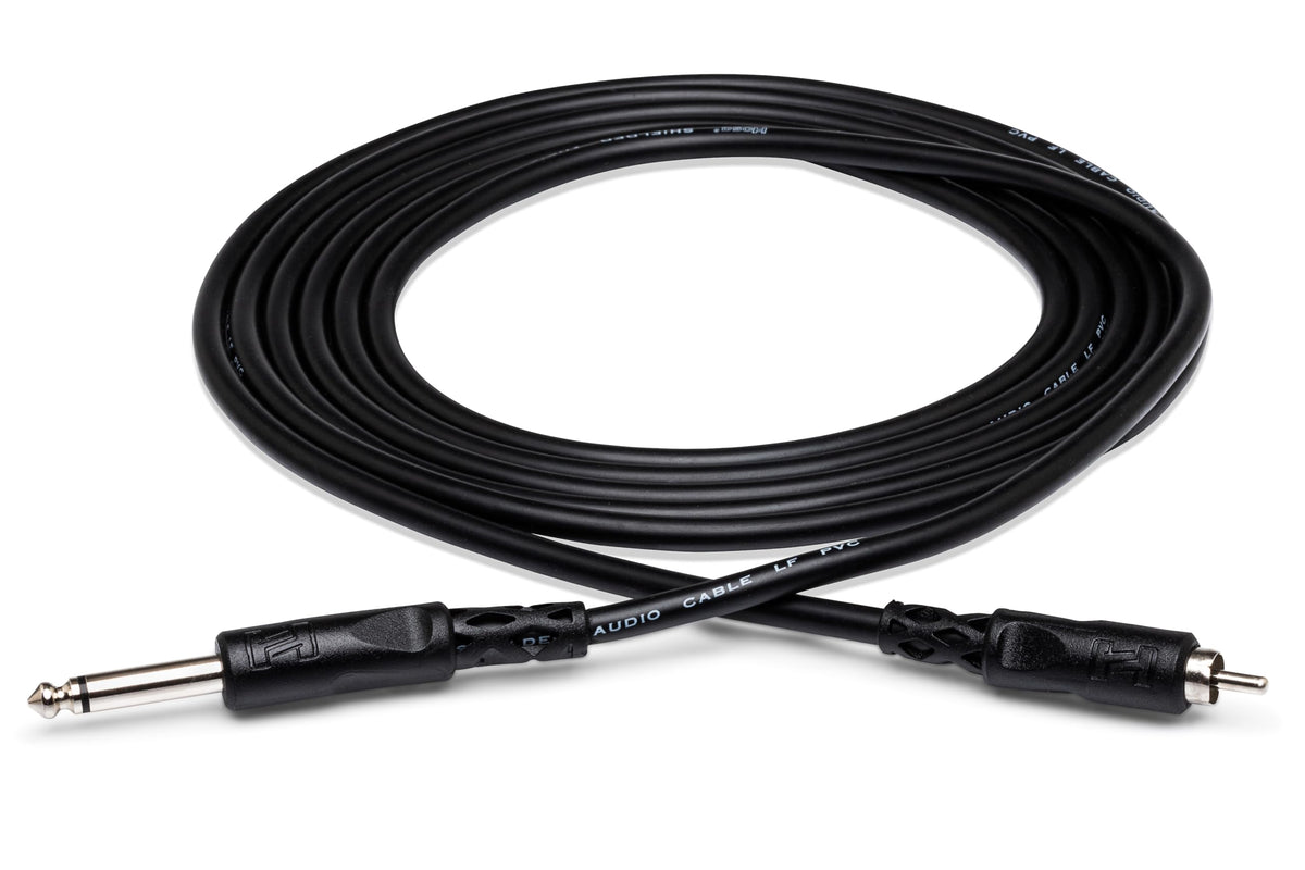 Hosa CPR-105 Interconnect Cable - 1/4-inch TS Male to RCA Male - 5 foot