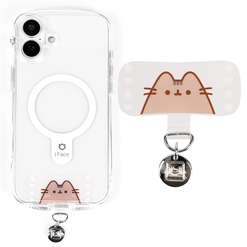 iFace Pusheen The Cat Tether Tab Phone Strap Charm Ring Lanyard Holder - Universal Smartphone Strap Tab for iPhone 16/15 / 14/13 and Samsung Galaxy