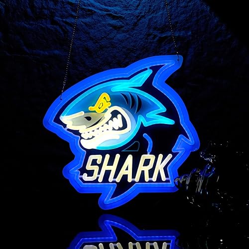 LIUISNEO Shark Neon Sign,Innovative Integral Forming Process,With Dimmable Switch For All Holiday Party and Home Decoration