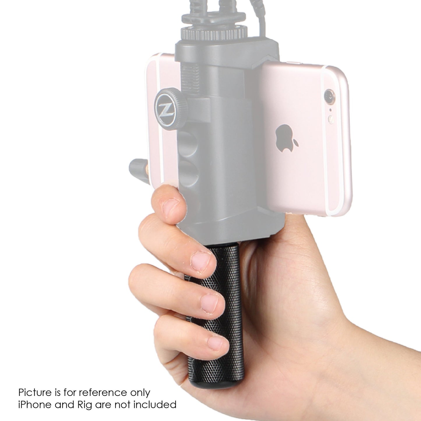 Ztylus Alloy Hand Grip: Textured Handle, Handheld Stabilizer Mount, Stick Accessory, Mirrorless Camera Gear, Smartphone Rig Compatibility (Alloy Hand