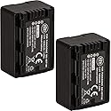 BM Premium 2-Pack of VW-VBT190 Batteries for Panasonic HC-V800K, HC-VX1K, HC-WXF1K, HCV510, HCV520, HC-V550, HCV710, HC-V720, HC-V750, HC-V770