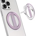 KAHITE AirLoop Ultra Thin Phone Grip with Soft Elastic Finger Strap, Strong Adhesive with Double-Sided Magnetic Ring Holder Loop, Ultra Light