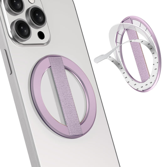 KAHITE AirLoop Ultra Thin Phone Grip with Soft Elastic Finger Strap, Strong Adhesive with Double-Sided Magnetic Ring Holder Loop, Ultra Light