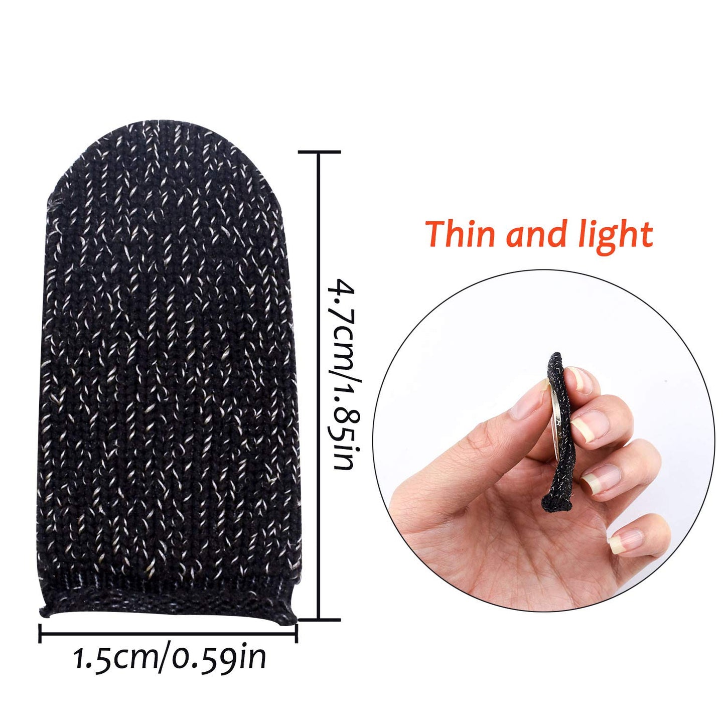 Newseego for Mobile Game Controller Finger Sleeve Sets [6 Pack], Anti-Sweat Breathable Full Touch Screen Sensitive Shoot Aim Joysticks Finger Set