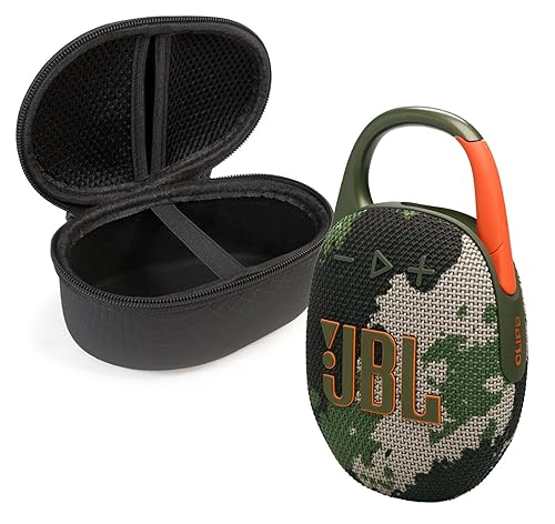 JBL Clip 5 Bluetooth Speaker and divvi! Protective Case - Camo