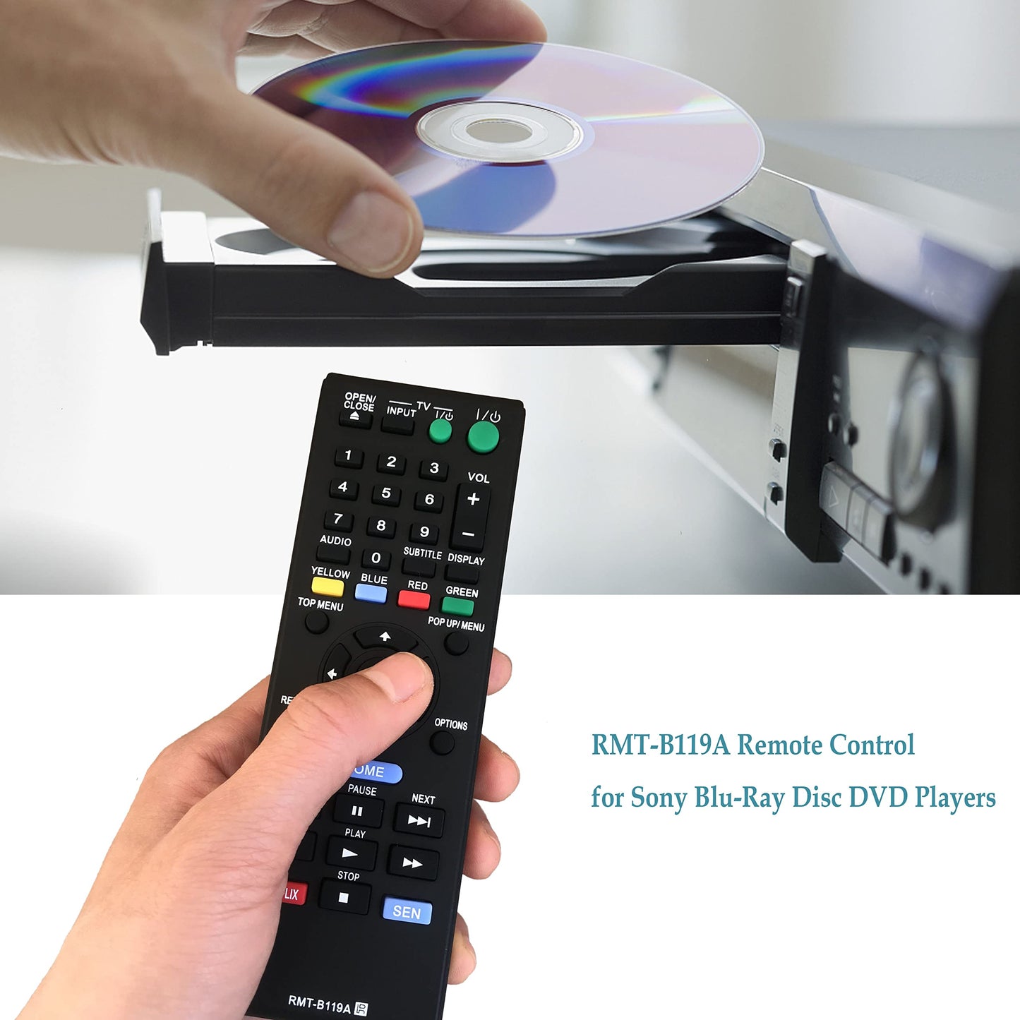 Universal Remote Control Replacement for Sony BDP-S580 BDP-S5100 BDP-S590 BDP-S185 BDP-S480 BDP-BX37 BDP-S390 BDP-BX58 Blu-ray Disc Player