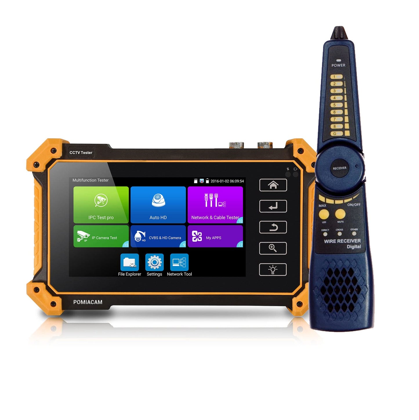 IP Camera Tester Monitor, 8MP AHD CVI TVI SDI CVBS IP Camera Test,4K HD Display Video Monitor 5inch IPS Touch Screen IPC Tester Support POE PTZ RS485
