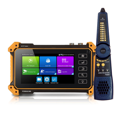 IP Camera Tester Monitor, 8MP AHD CVI TVI SDI CVBS IP Camera Test,4K HD Display Video Monitor 5inch IPS Touch Screen IPC Tester Support POE PTZ RS485