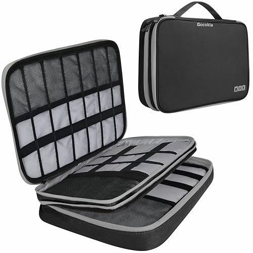 Travel Electronic Accessories Organizer, Cokia Large Capacity Storage Handbag Cable Organizer Bag Waterproof Carry Pouch for