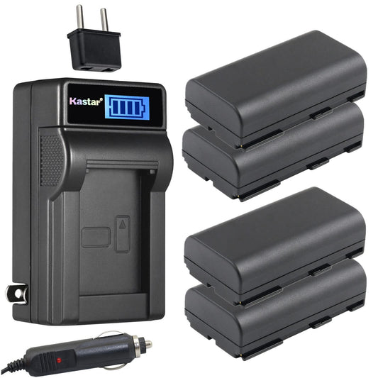 Kastar 4-Pack BP-915 Battery and LCD AC Charger Compatible with Phase One P45 Plus P45+, Phase One P65, Phase One P65 Plus P65+, Phase One XF 70301
