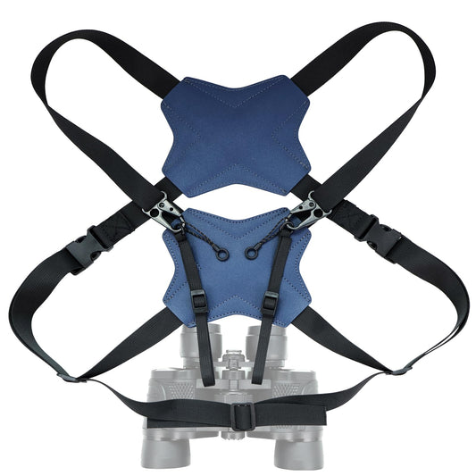 HTtoy Binocular Harness Strap, New Double-Sided Leather X-shaped Design Adjustable for Hunting, Hiking & Birding, Binocular Harness Fits for Carrying
