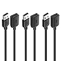 Cable Matters 3-Pack Short USB Extension Cable - 3ft, Male to Female USB Extender Cable, USB2.0 Extension Cord, 480Mbps, Black