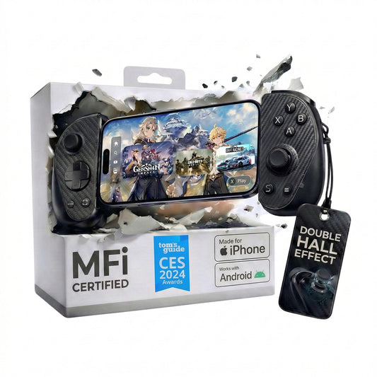 Serafim S3 Mobile Gaming Controller for iPhone 15/16/17 & Android - Hall Effect Joystick USB-C Gamepad, MFi Certified, Passthrough Charging, Fits