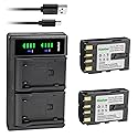 Kastar 2-Pack Battery and LTD2 USB Charger Replacement for JVC BN-V408 BN-V408U BN-V408US BN-V416 BN-V416U BN-V416US BN-V428 BN-V428U BN-V428US