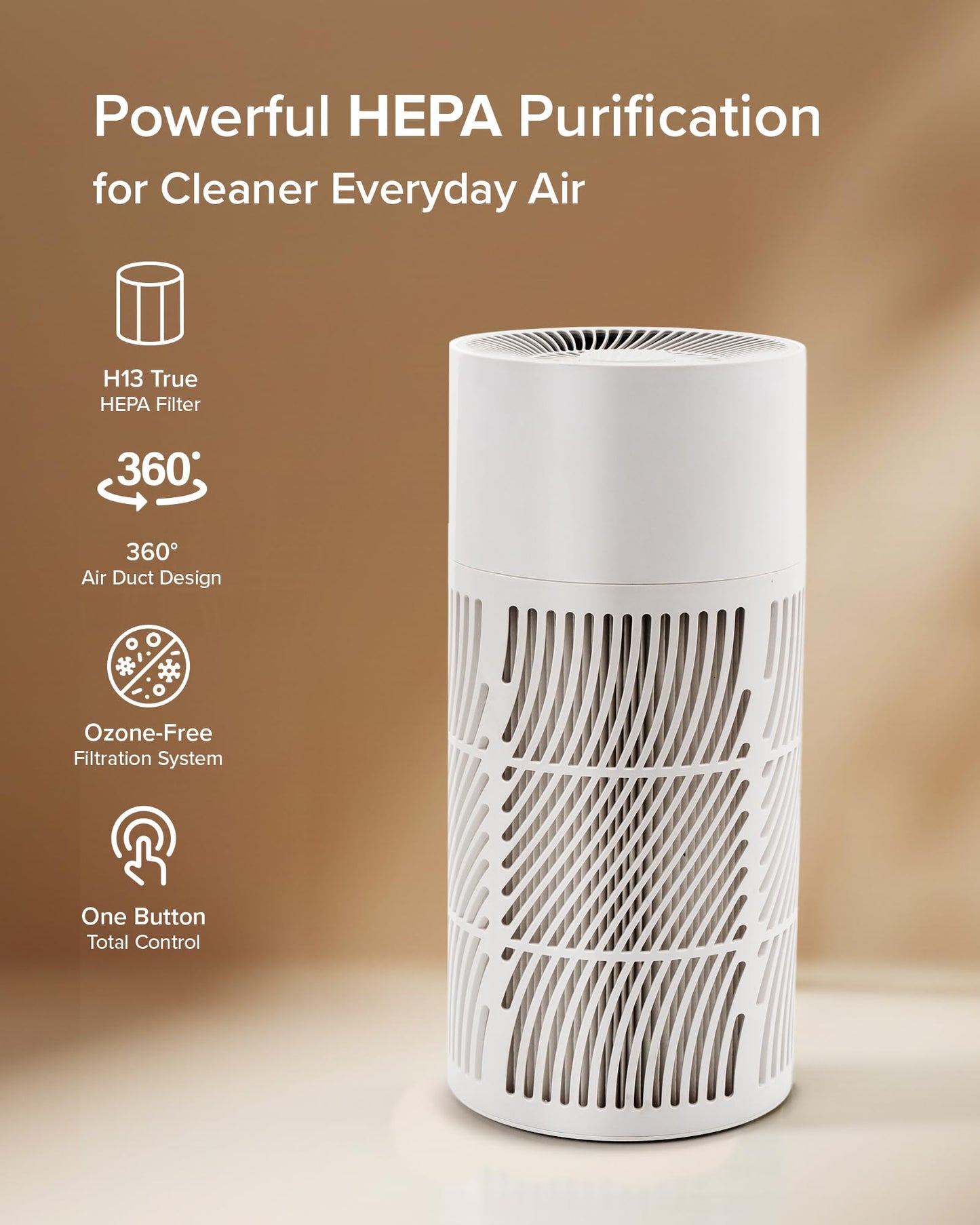 Nuwave OxyPure True HEPA Air Purifier, 360° Air Intake