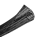 10ft 1 inch Cable Hider Wire Loom, Cable Sleeve Cord Protector for USB Cable, Wire Protector Management for Computer Electrical Wire Power Cord Audio