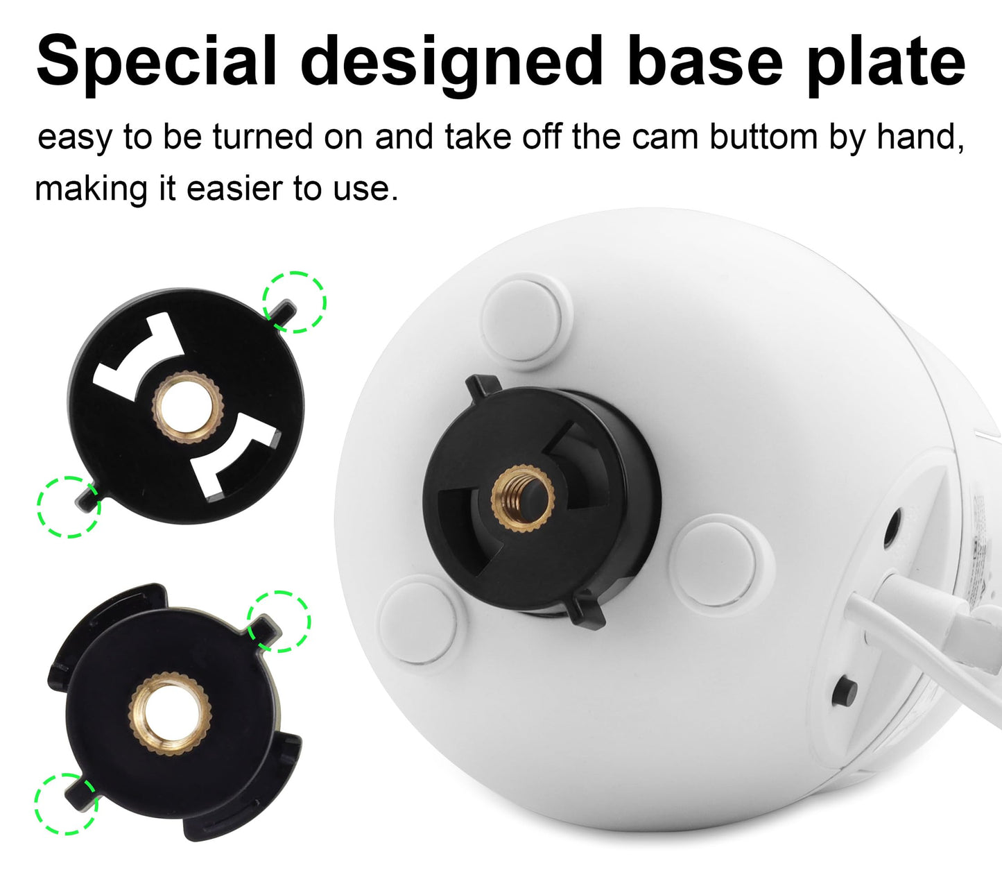 LEFXMOPHY HB6250 Wall Mount for HelloBaby HB6351 / HB6351-2 / HB 6550 / HB 6550 PRO Baby Monitor Camera Hello Baby Holder with Base Plate Stand