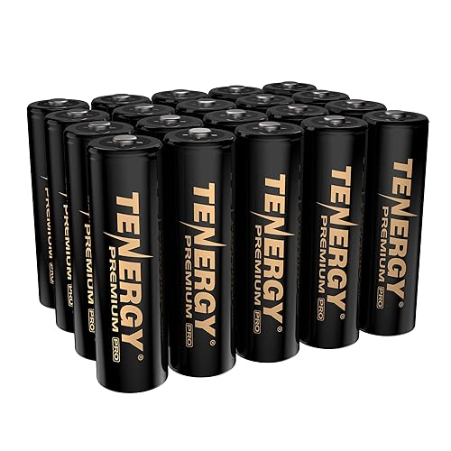 Tenergy Premium PRO Rechargeable AA Batteries, High Capacity 2800mAh NiMH AA Battery, 20 Pack Rechargeable Batteries