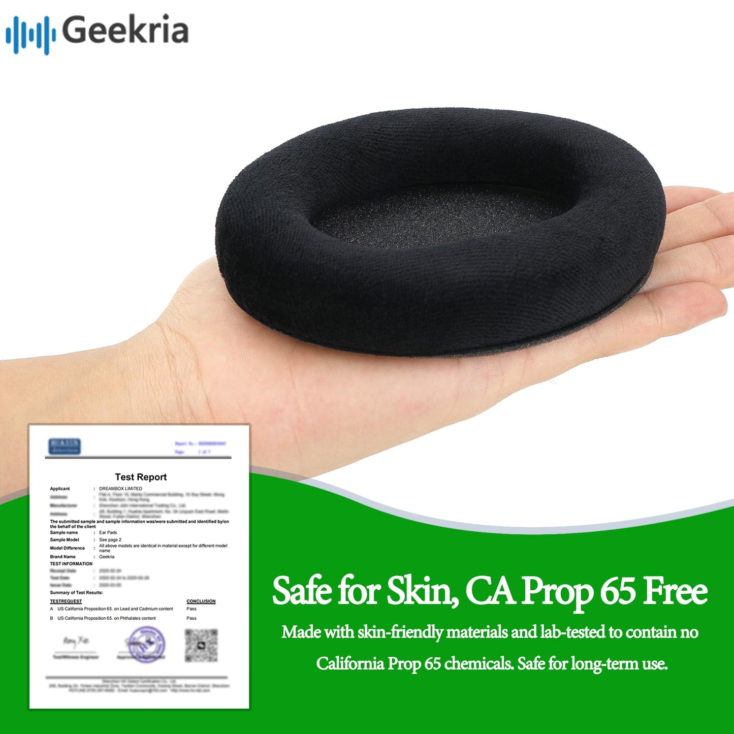 Geekria Comfort Velour Replacement Ear Pads for Sennheiser HD505, HD515, HD518, HD555, HD558, HD559, HD569, HD579, HD589 Headphones Ear Cushions