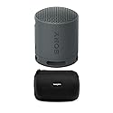 Sony SRS-XB100 Wireless Bluetooth Portable Lightweight Travel Speaker (Black) with Travel case Bundle (2 Items)