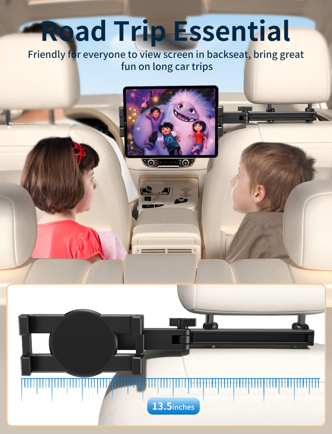 Tablet Holder for Car Headrest, ipad Car Holder Back Seat, Road Essentials