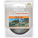 Hoya Circular Polarizer Filter (HRT CIR-PL UV) - 55mm Polarizing Filter with UV Absorbing Glass, High-Rate Transparency Film for Camera Lens