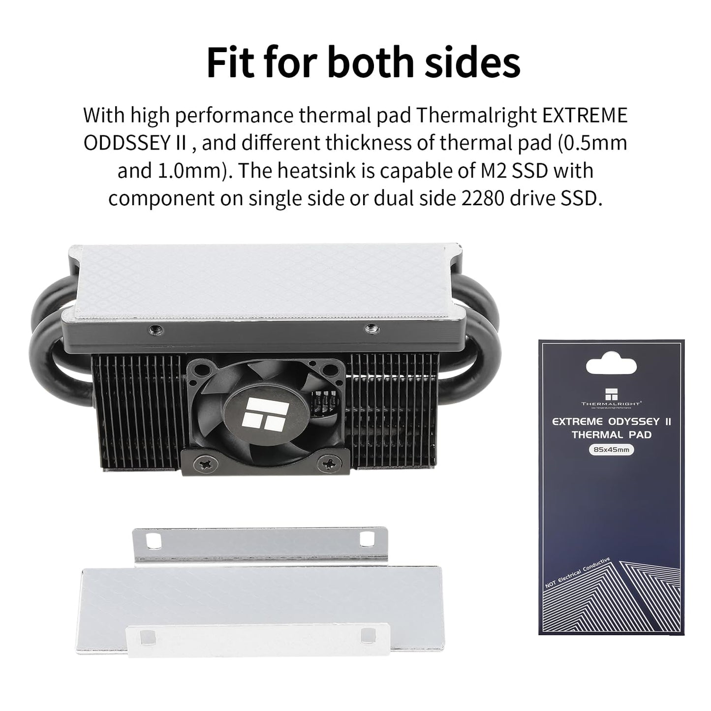 Thermalright HR10 2280 PRO Black SSD Cooler,2280 SSD Heatsink Cooling,Double-Sided Heat Sink,3500-6500RPM High Speed, 4 Copper Heat Pipes,Desktop High