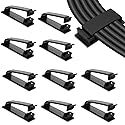CACASO 50 Pcs Cable Clips,Self Adhesive Cable Management Clips, Adhesive Wire Clips,Cable Organizers Cord Holder for TV Ethernet Cable Under Desk Home
