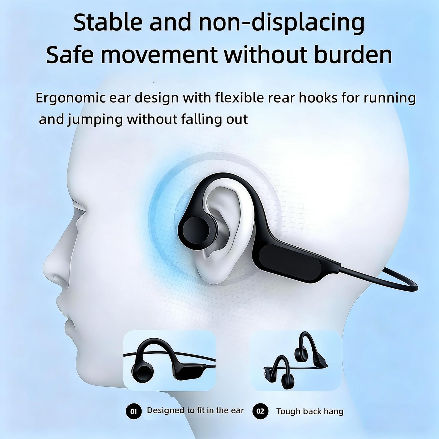 2026 Upgrade Bone Conduction Headphones-SwimBeats, IP68 Waterproof Swimming Headphones| 32GB Storage| BT 6.0| 28g Lightweight| 8H Battery, Open-Ear…