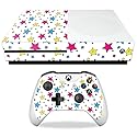 MightySkins Skin Compatible with Microsoft Xbox One S - Smiley Stars | Protective, Durable, and Unique Vinyl Decal wrap Cover | Easy to Apply, Remove
