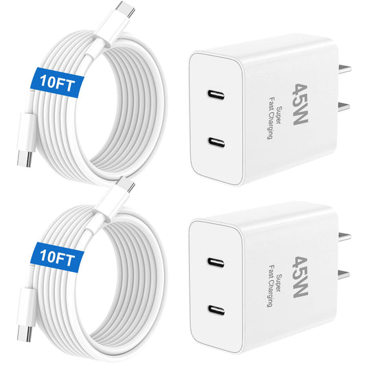 Niubil iPhone Charger Fast Charging, USB C Wall Charger Block with 6ft Type C Cable Cord for Phone Device