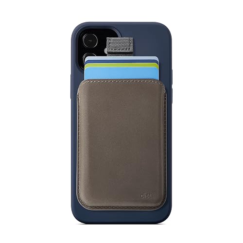 Distil Union Wally Junior | Apple MagSafe-Compatible Wallet, Leather Card Holder for iPhone, with Quick Access Pull-Tab