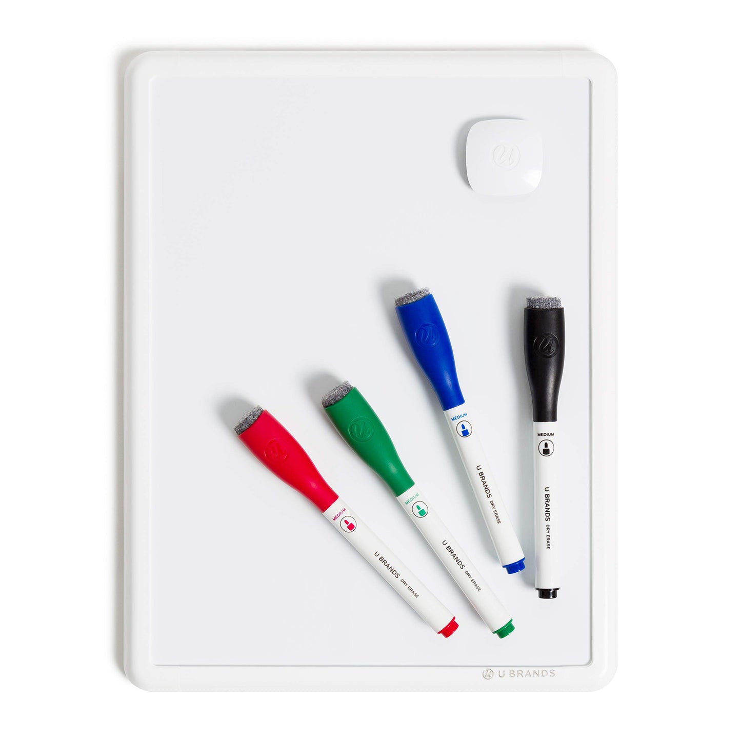 U Brands Contempo Magnetic Small Whiteboard, 8.5” x 11”, White Modern Frame, Mini White Board for Students, Fridge and Locker Dry Erase Board