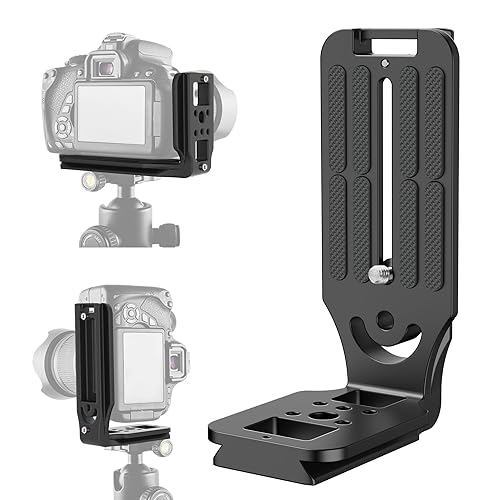 (Real Single One) DSLR Camera L Bracket Quick Release Plate Vertical Horizontal Switching Tripod Compatible with Canon Nikon Sony DJI Ronin Zhiyun