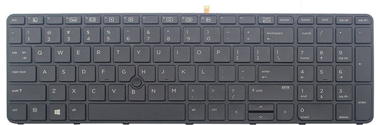 wangpeng® New Black Laptop Keyboard for HP 831023-001 841145-001 6037B0115301 US Backlit Keyboard with Pointer