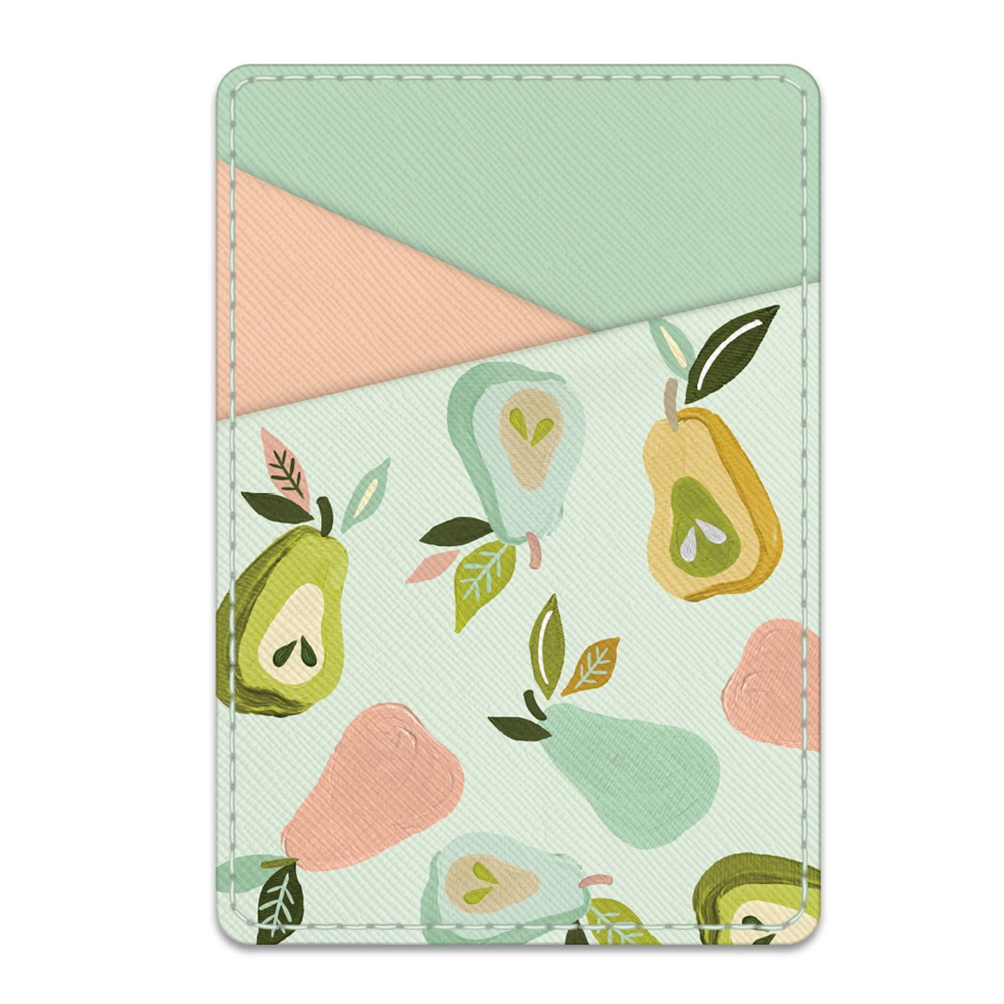 Studio Oh! Stick-On Cell Phone Wallet, Slim Adhesive Card Holder & ID Card Holder for Phone Case, 2-Pocket with Strong 3M Adhesive, Holds Credit